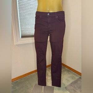 Women’s Genetic Stem Burgundy Skinny Jeans. Size 30 x  30